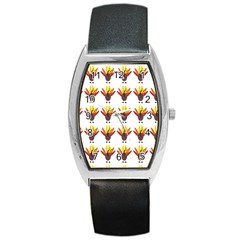 Turkey Thanksgiving Background Barrel Style Metal Watch by Mariart