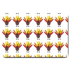 Turkey Thanksgiving Background Large Doormat  by Mariart