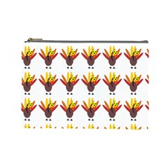 Turkey Thanksgiving Background Cosmetic Bag (large) by Mariart