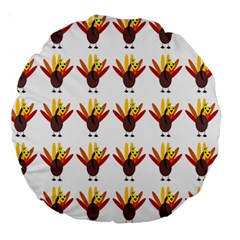 Turkey Thanksgiving Background Large 18  Premium Round Cushions by Mariart