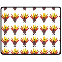 Turkey Thanksgiving Background Double Sided Fleece Blanket (medium)  by Mariart