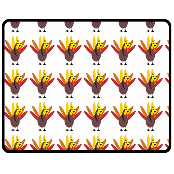 Turkey Thanksgiving Background Double Sided Fleece Blanket (Medium) 