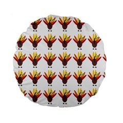 Turkey Thanksgiving Background Standard 15  Premium Flano Round Cushions by Mariart