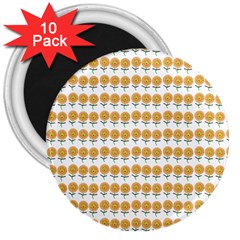 Sunflower Wrap 3  Magnets (10 Pack)  by Mariart