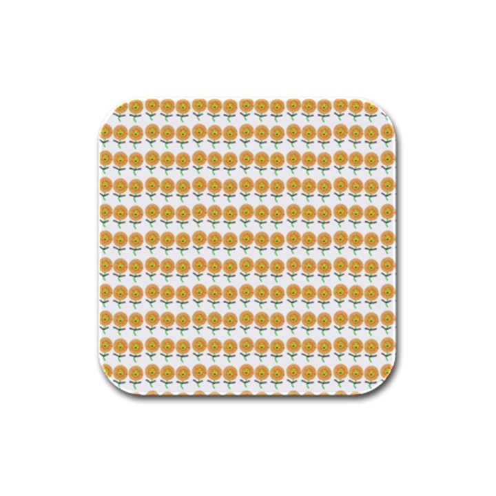 Sunflower Wrap Rubber Square Coaster (4 pack) 