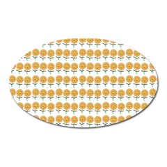 Sunflower Wrap Oval Magnet by Mariart