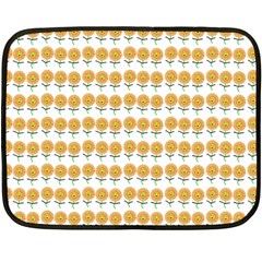 Sunflower Wrap Double Sided Fleece Blanket (mini)  by Mariart