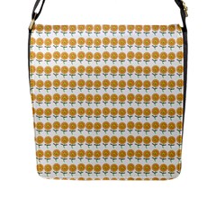 Sunflower Wrap Flap Closure Messenger Bag (l) by Mariart