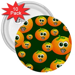 Seamless Orange Pattern 3  Buttons (10 Pack)  by Mariart