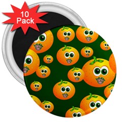 Seamless Orange Pattern 3  Magnets (10 Pack)  by Mariart