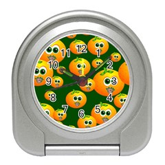 Seamless Orange Pattern Travel Alarm Clock by Mariart