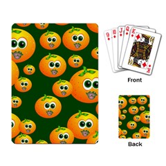 Seamless Orange Pattern Playing Cards Single Design by Mariart