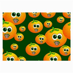 Seamless Orange Pattern Large Glasses Cloth (2-side) by Mariart