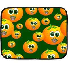 Seamless Orange Pattern Fleece Blanket (mini) by Mariart