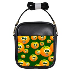 Seamless Orange Pattern Girls Sling Bag by Mariart