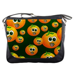 Seamless Orange Pattern Messenger Bag by Mariart