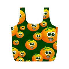 Seamless Orange Pattern Full Print Recycle Bag (m) by Mariart