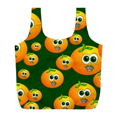 Seamless Orange Pattern Full Print Recycle Bag (l) by Mariart