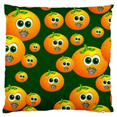 Seamless Orange Pattern Large Flano Cushion Case (two Sides) by Mariart