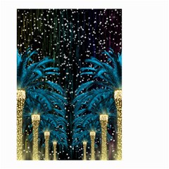 Winter Holidays Black Small Garden Flag (two Sides)