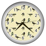 Bird Is The Word Wall Clock (Silver) Front