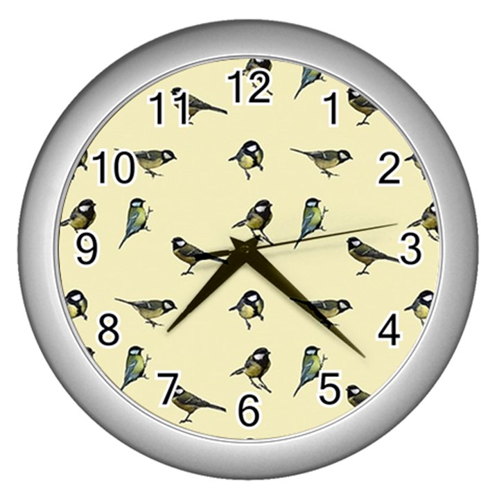 Bird Is The Word Wall Clock (Silver)