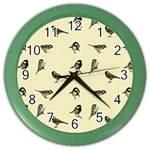 Bird Is The Word Color Wall Clock Front