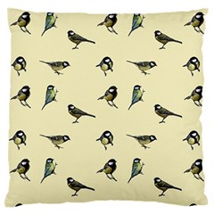 Bird Is The Word Large Flano Cushion Case (two Sides) by WensdaiAmbrose