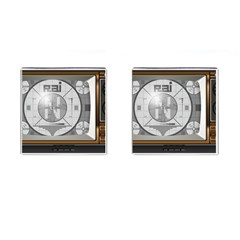 Emergency Broadcast System Cufflinks (square) by WensdaiAmbrose