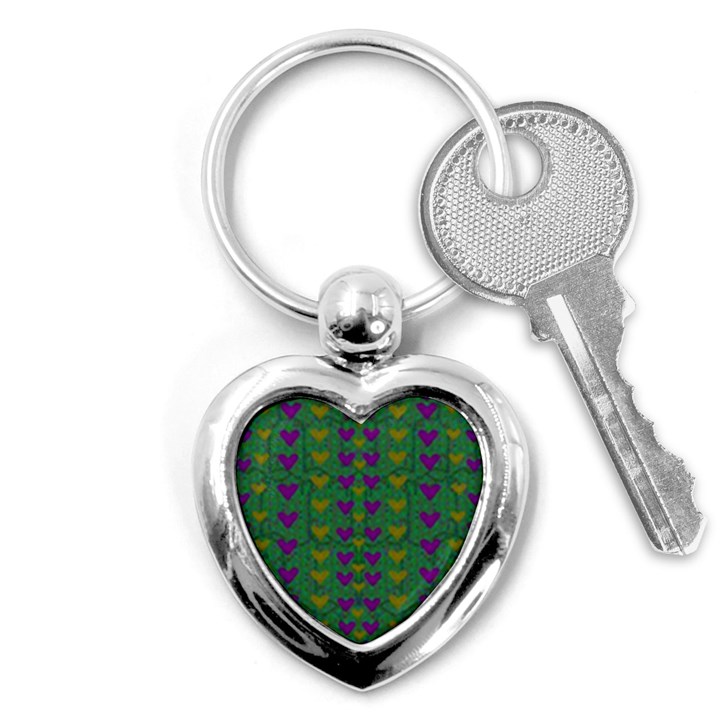 In Love With Festive Hearts Key Chains (Heart) 