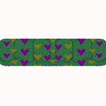 In Love With Festive Hearts Large Bar Mats 32 x8.5  Bar Mat