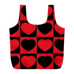 Royal Hearts Full Print Recycle Bag (l) by WensdaiAmbrose