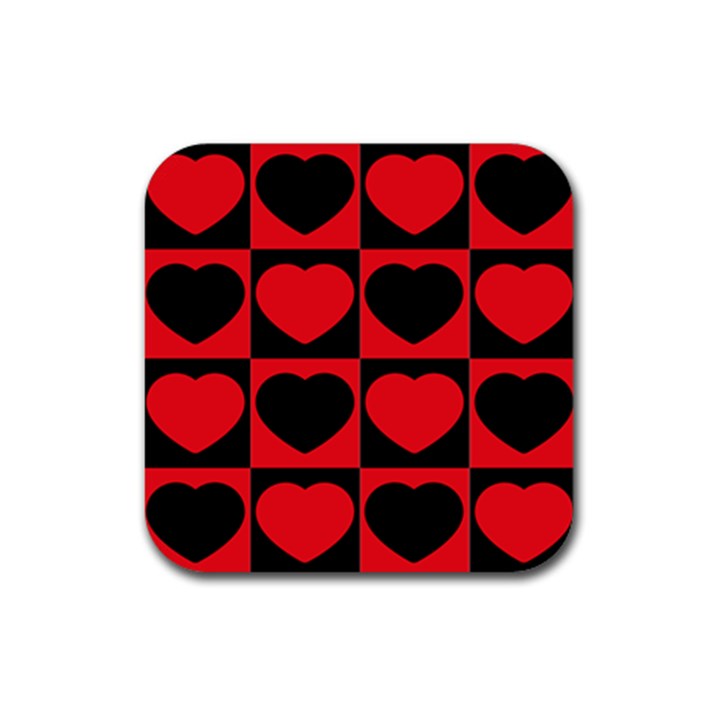 Royal Hearts Rubber Coaster (Square) 