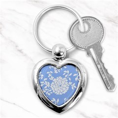 White Dahlias Key Chains (heart)  by WensdaiAmbrose