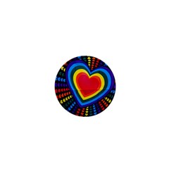 Rainbow Pop Heart 1  Mini Buttons by WensdaiAmbrose