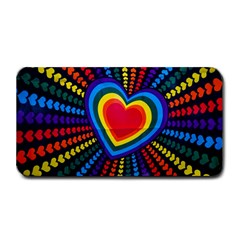 Rainbow Pop Heart Medium Bar Mats by WensdaiAmbrose