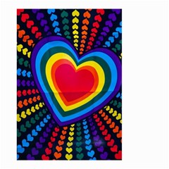 Rainbow Pop Heart Small Garden Flag (two Sides) by WensdaiAmbrose