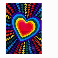 Rainbow Pop Heart Large Garden Flag (two Sides) by WensdaiAmbrose