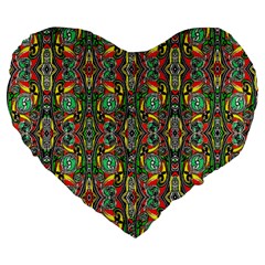 Grammer 5 Large 19  Premium Flano Heart Shape Cushions by ArtworkByPatrick