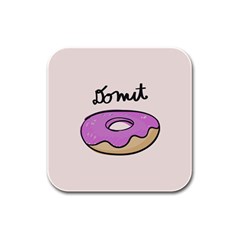 Donuts Sweet Food Rubber Square Coaster (4 Pack)  by Mariart