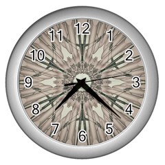 Digital Art Space Wall Clock (silver) by Mariart