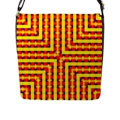 Digital Artwork Abstract Flap Closure Messenger Bag (l) by Mariart