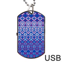 Digital Art Star Dog Tag Usb Flash (two Sides) by Mariart