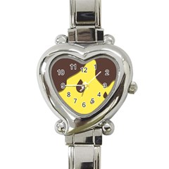 Chocolate Yellow Cake Banana Heart Italian Charm Watch