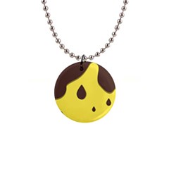 Chocolate Yellow Cake Banana 1  Button Necklace