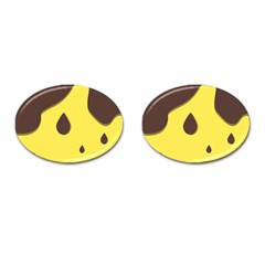 Chocolate Yellow Cake Banana Cufflinks (Oval)