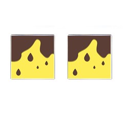 Chocolate Yellow Cake Banana Cufflinks (Square)