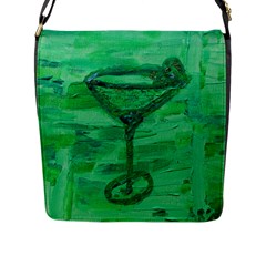 5 Oclock Somewhere Flap Closure Messenger Bag (l) by arwwearableart