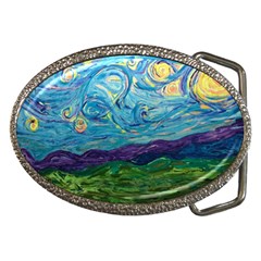 A Very Very Starry Night Belt Buckles by arwwearableart