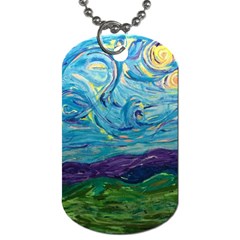 A Very Very Starry Night Dog Tag (two Sides) by arwwearableart